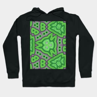 Kaleidoscope of Summer Green Leafs Hoodie